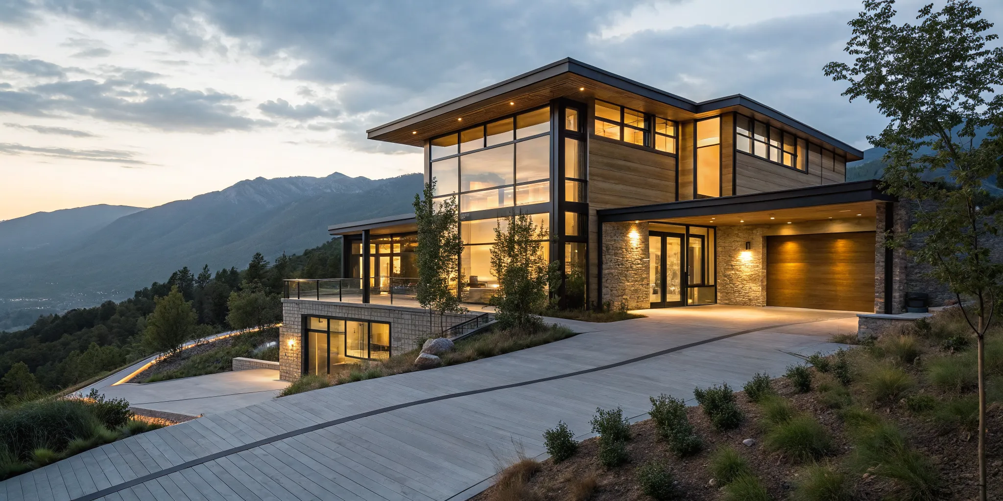 Luxury mountain home representing current interest-only jumbo loan rates.