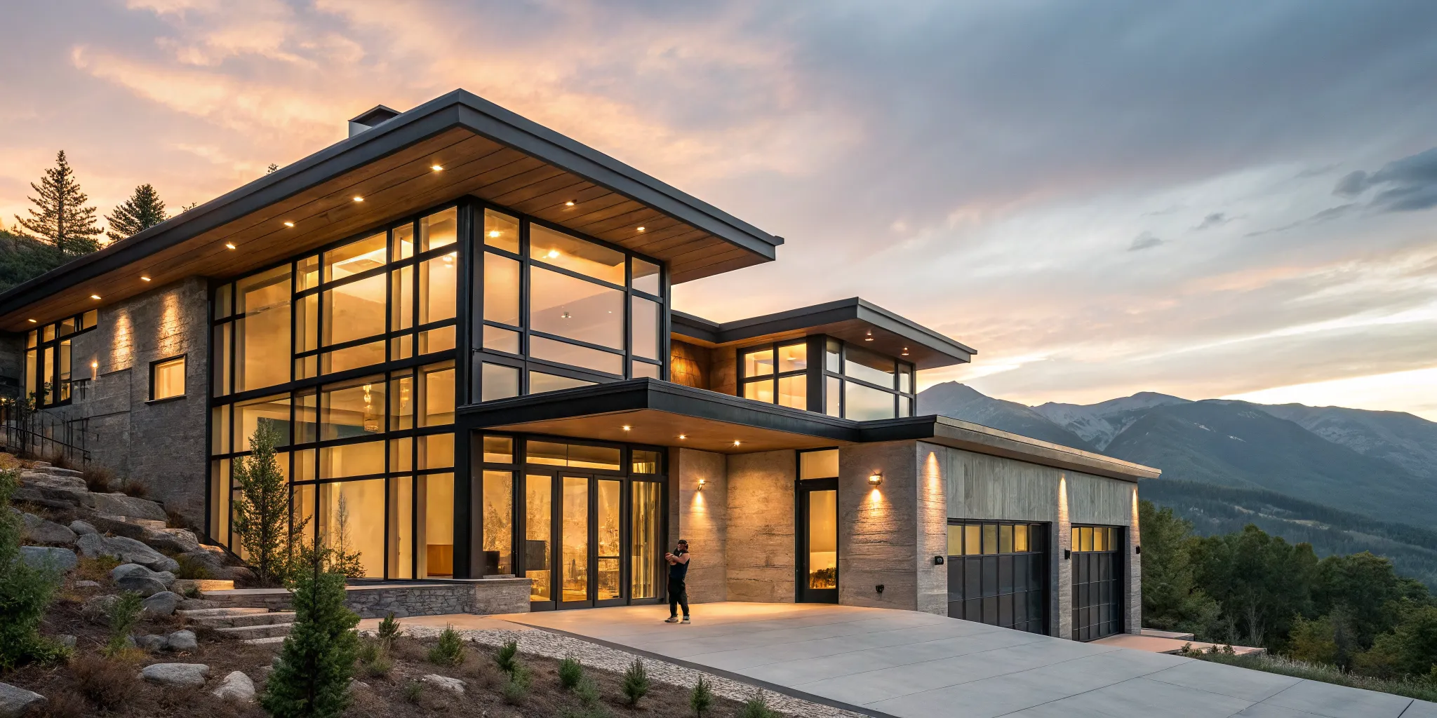 Luxury mountain home for a self-employed buyer who met jumbo loan requirements.