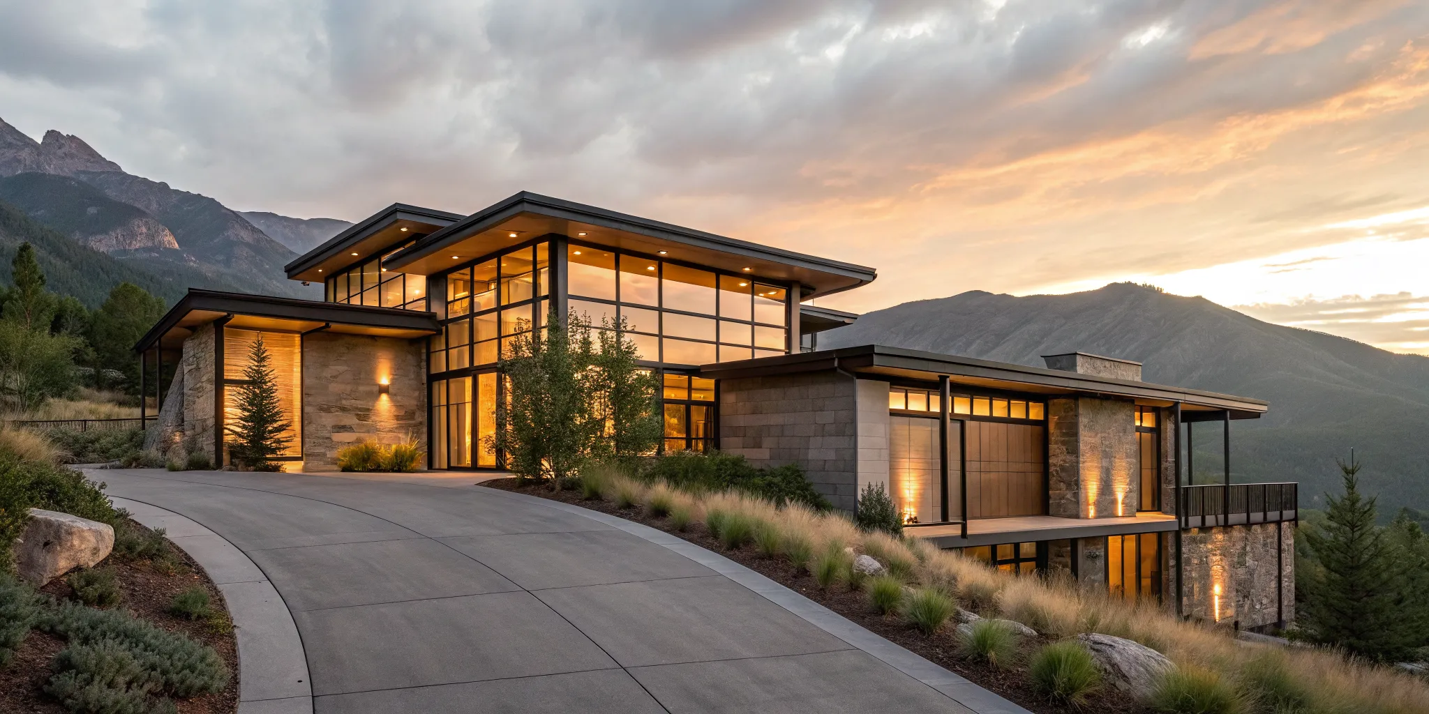 A luxury mountain home requiring a jumbo loan down payment calculator.