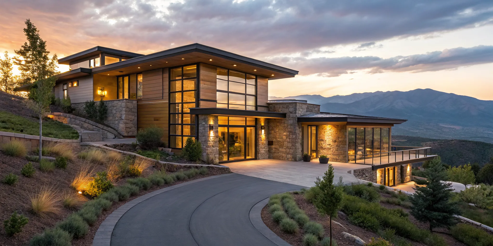 Luxury home purchased by leveraging investments with a pledged asset mortgage.