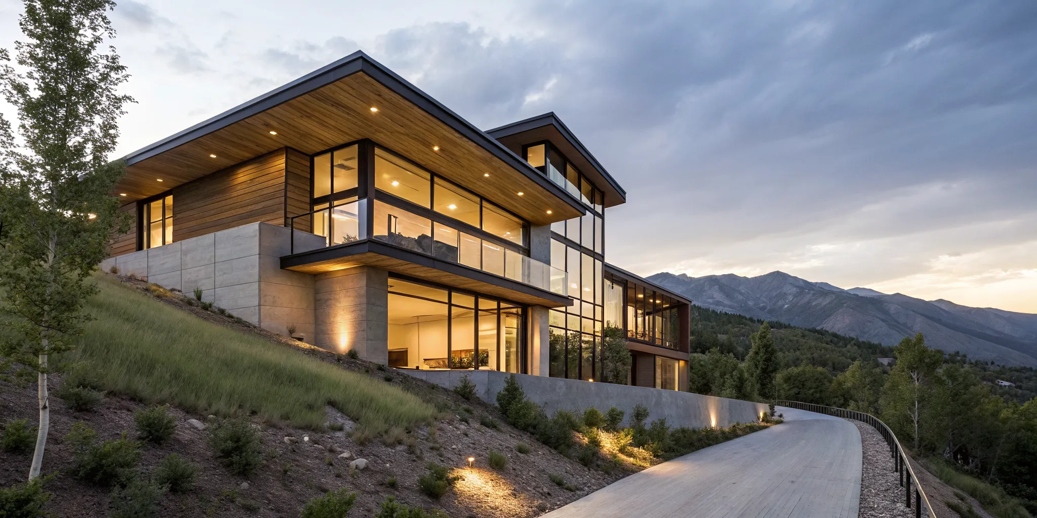 A luxury mountain home secured with financing for rental properties.