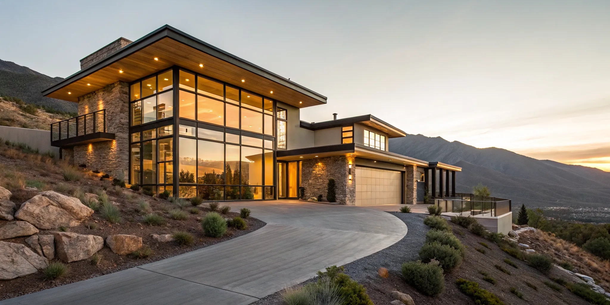 Luxury mountain home purchased after meeting self-employed mortgage requirements.