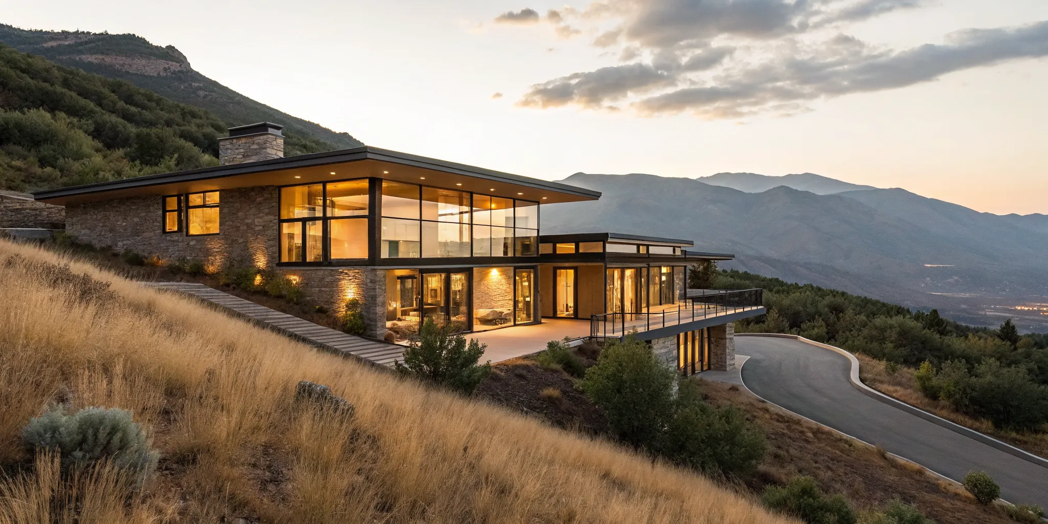 Luxury hillside home financed with a non-qm jumbo loan.
