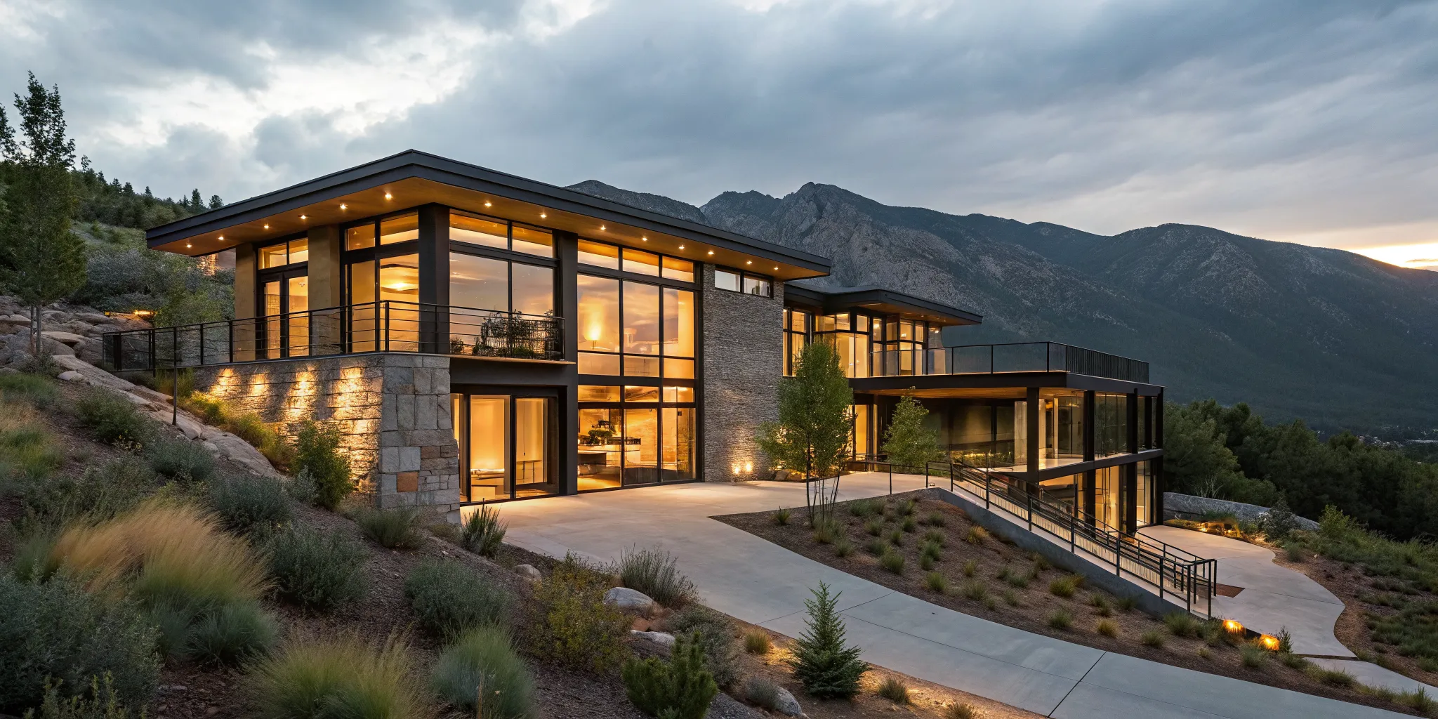 Modern mountain home financed with an adjustable-rate jumbo mortgage.