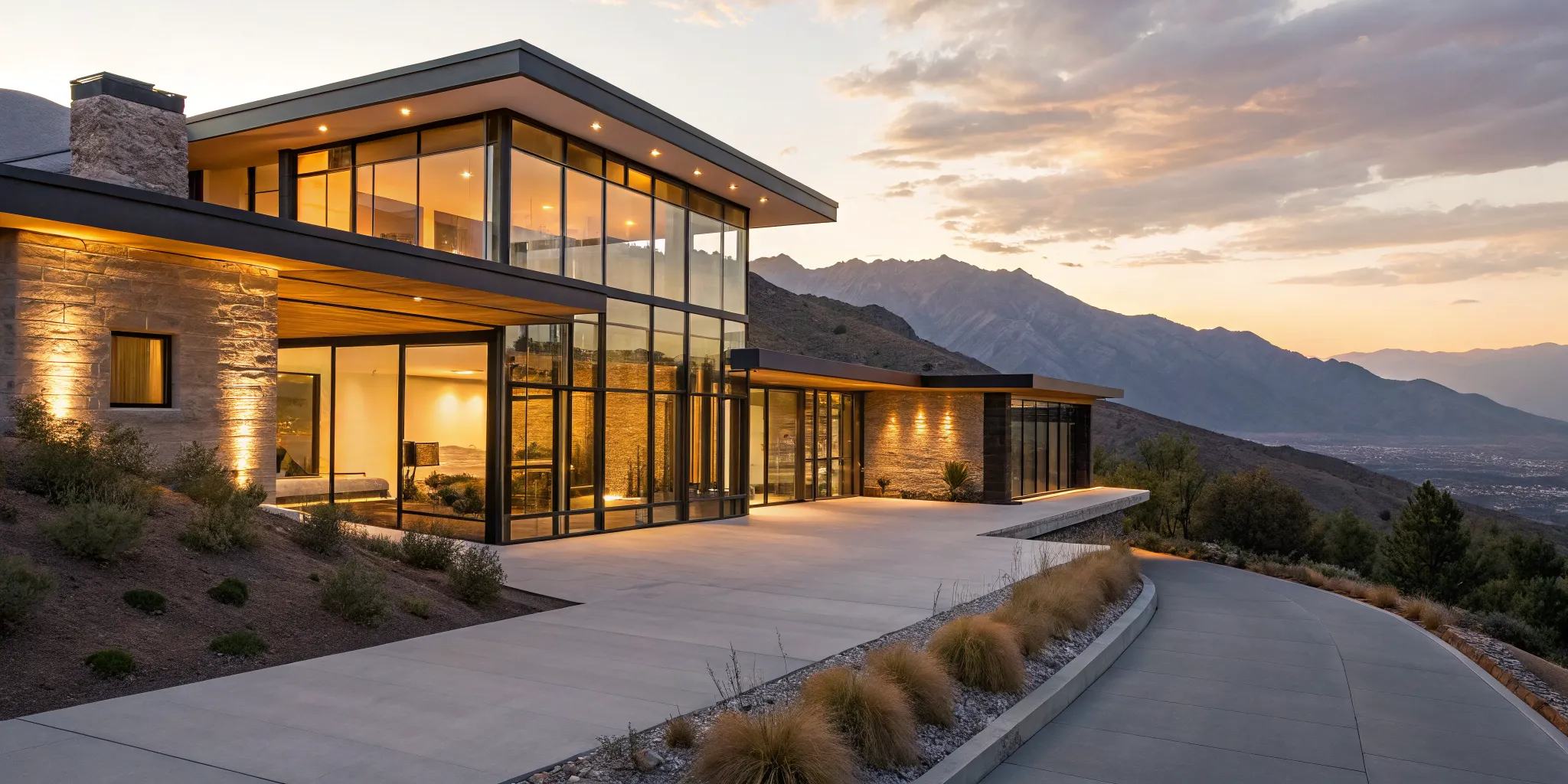 Luxury mountain home, a prime asset when evaluating mortgage refinance rates.
