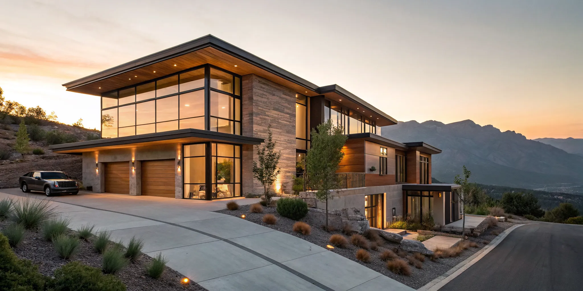 A modern mountain home that an investor can apply for a DSCR loan to finance.