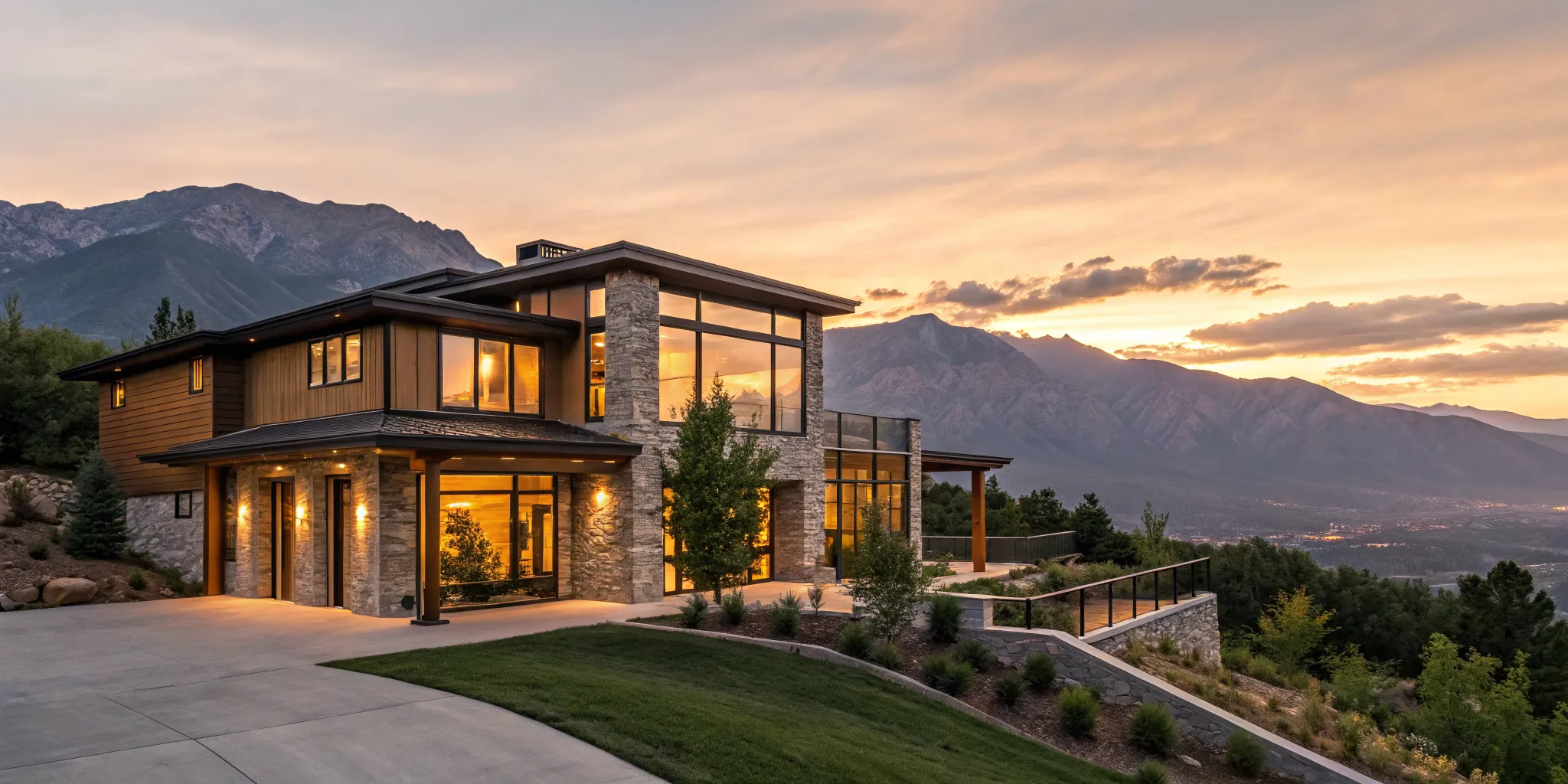 A modern Utah mountain home, a goal for buyers seeking second home financing.