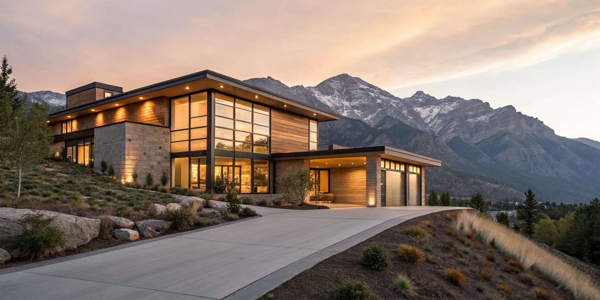A modern mountain house, a type of second home that owners can learn how to refinance.