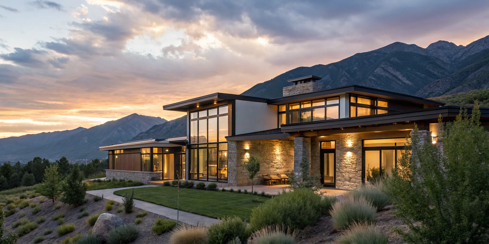 A modern Park City home at sunset, prompting thoughts on whether a mortgage refinance is worth it.