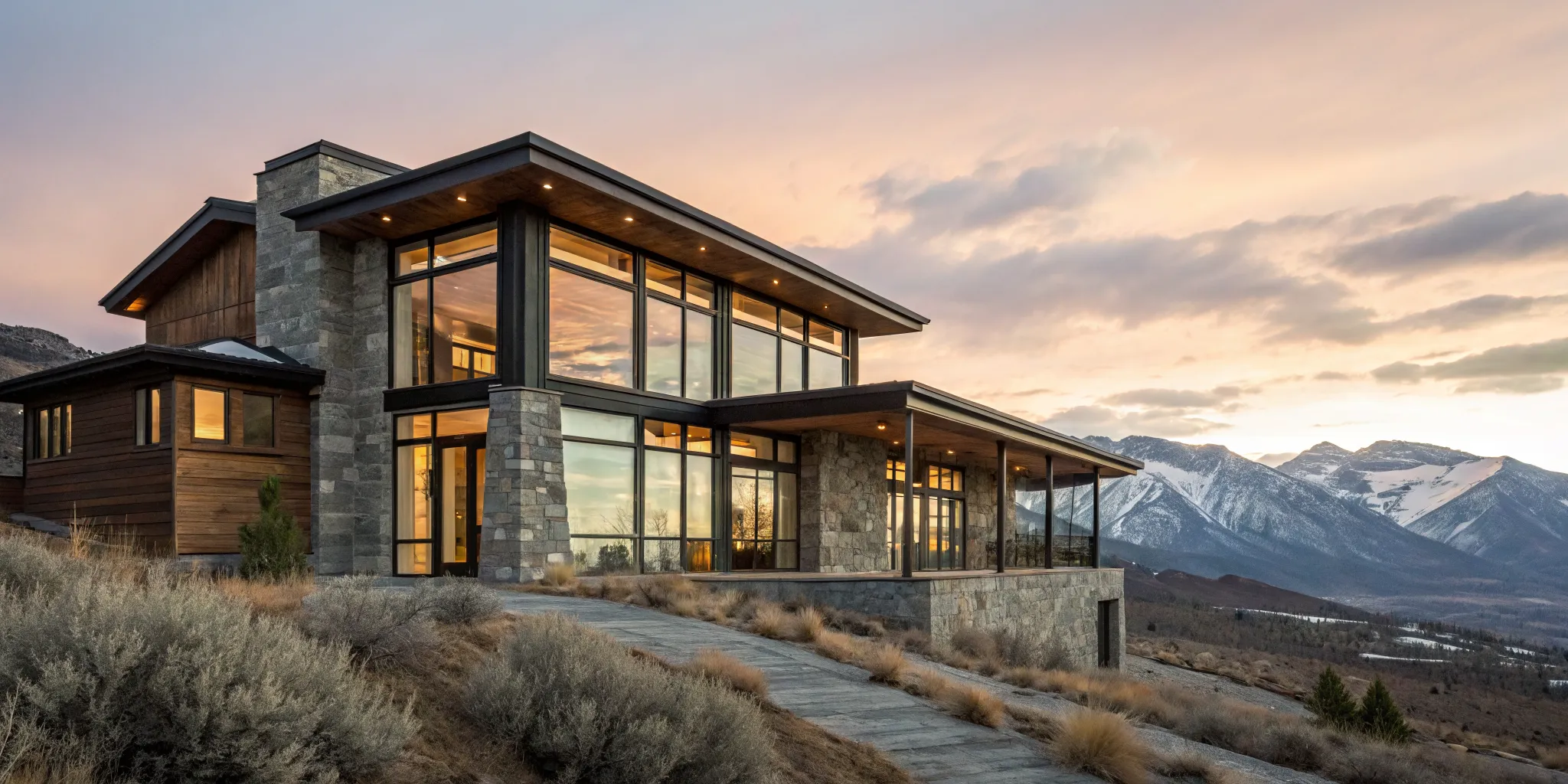 Choosing a fixed-rate vs. adjustable-rate mortgage for a modern mountain investment property.