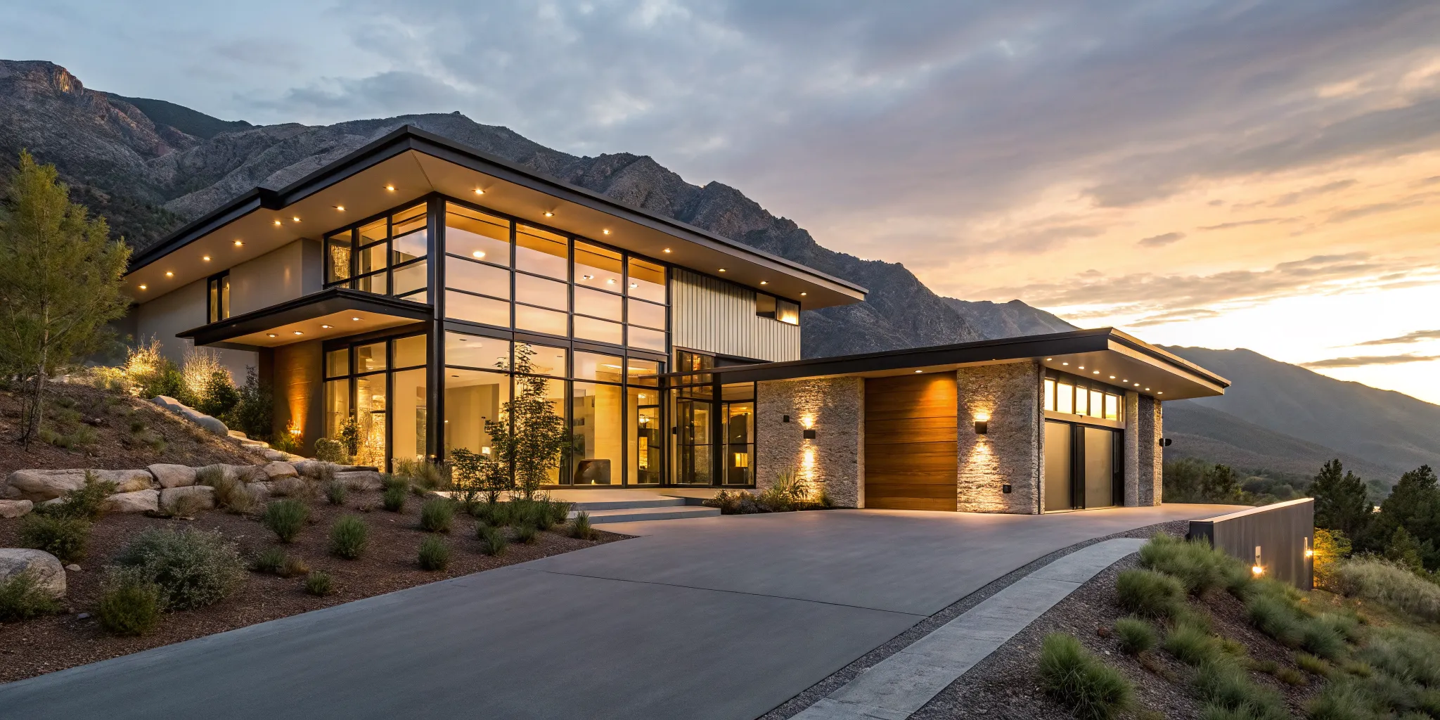 A luxury mountain home requiring a choice between a conventional vs jumbo loan.