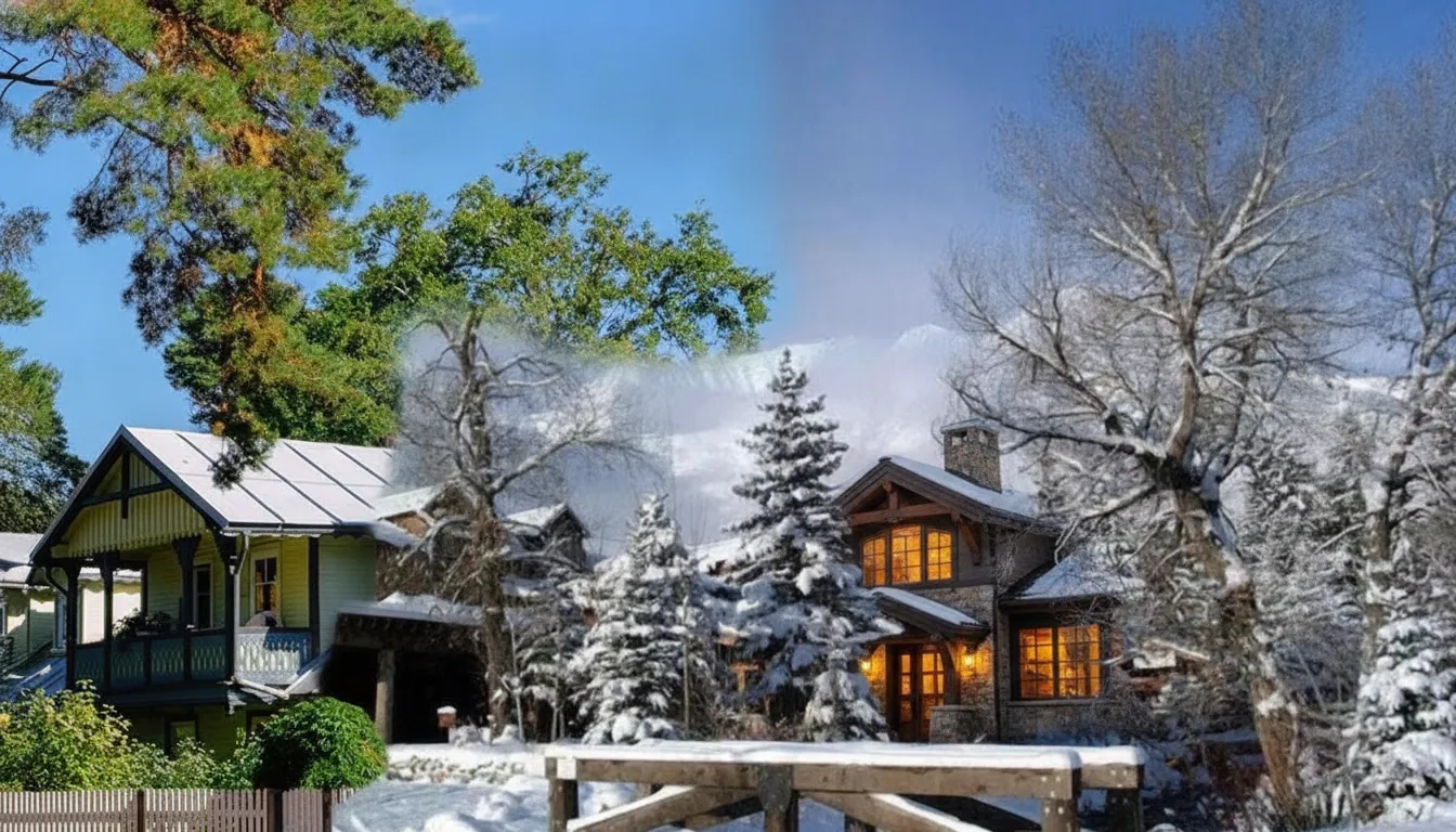 A luxury mountain home in Park City Utah at dusk with snow-capped peaks in the background, representing a property that may require jumbo financing