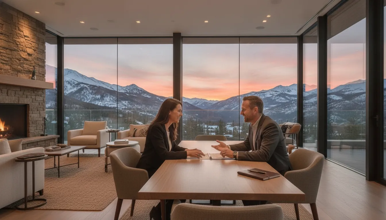 Self employed jumbo loan consultation in a luxury Park City home