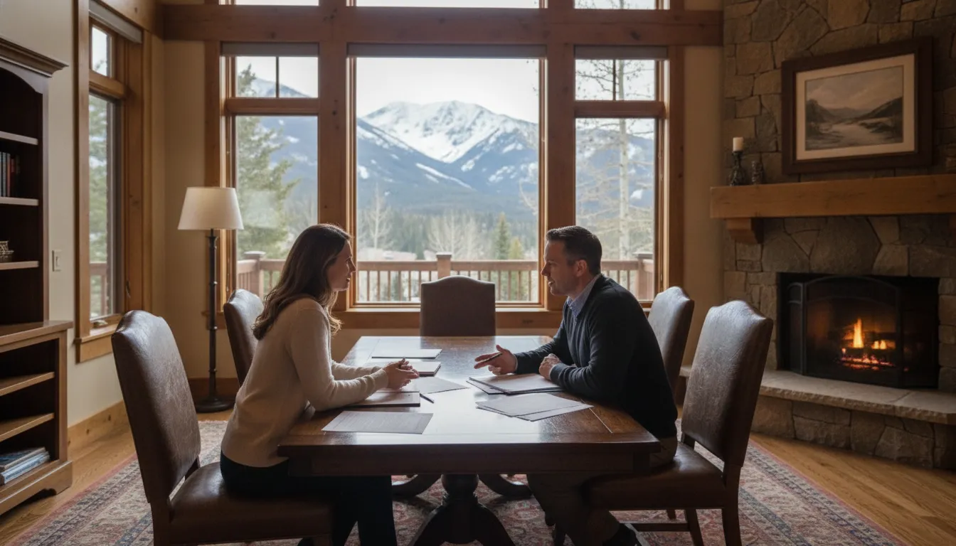 Park City business owner discussing jumbo mortgage planning with an advisor