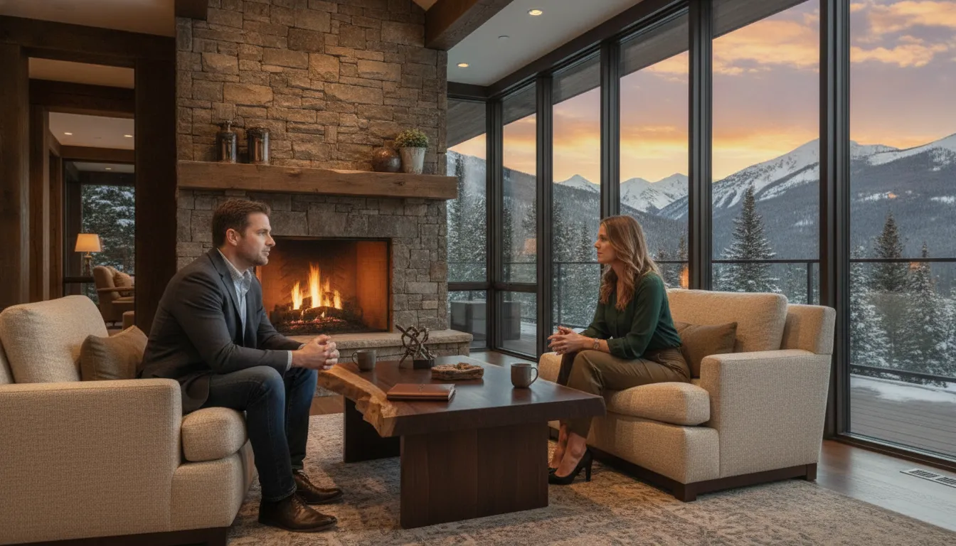 Mortgage advisor discussing alternative documentation with a self-employed Park City borrower