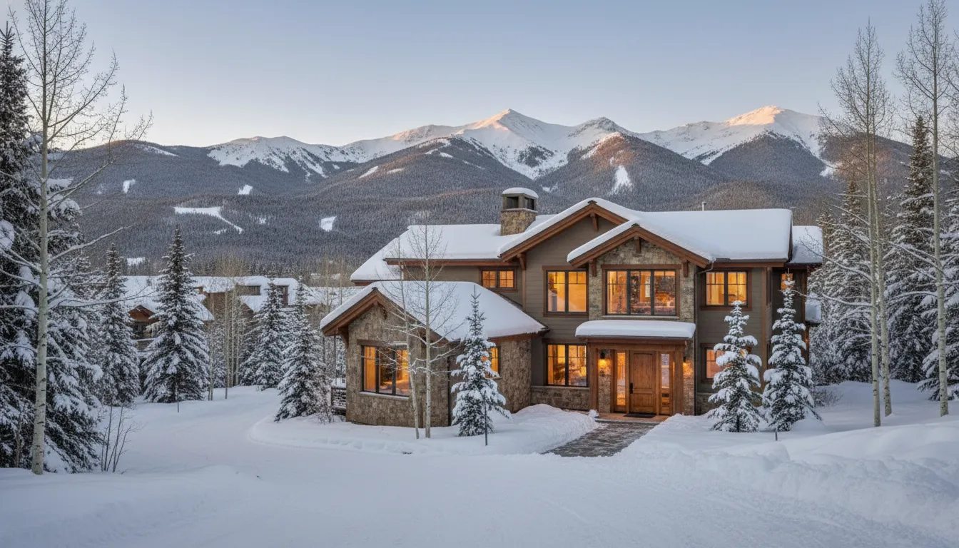 Luxury Park City mountain residence at sunset