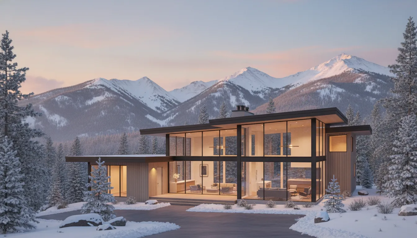 Luxury Park City mountain home at sunset
