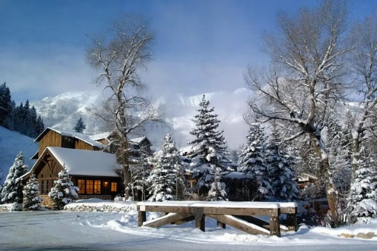Mountain second home among evergreens in Summit Park, Utah