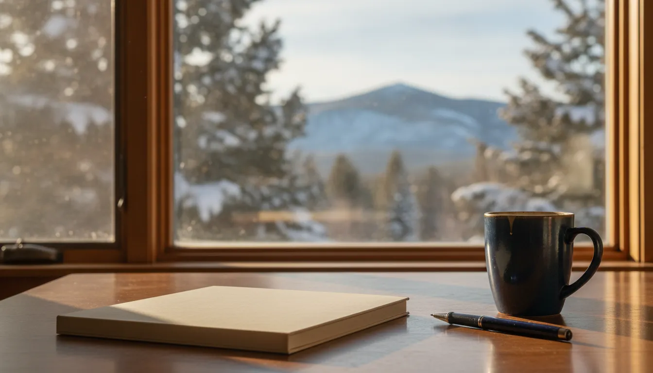Utah buyer reviewing a second home mortgage rate lock confirmation beside a mountain cabin
