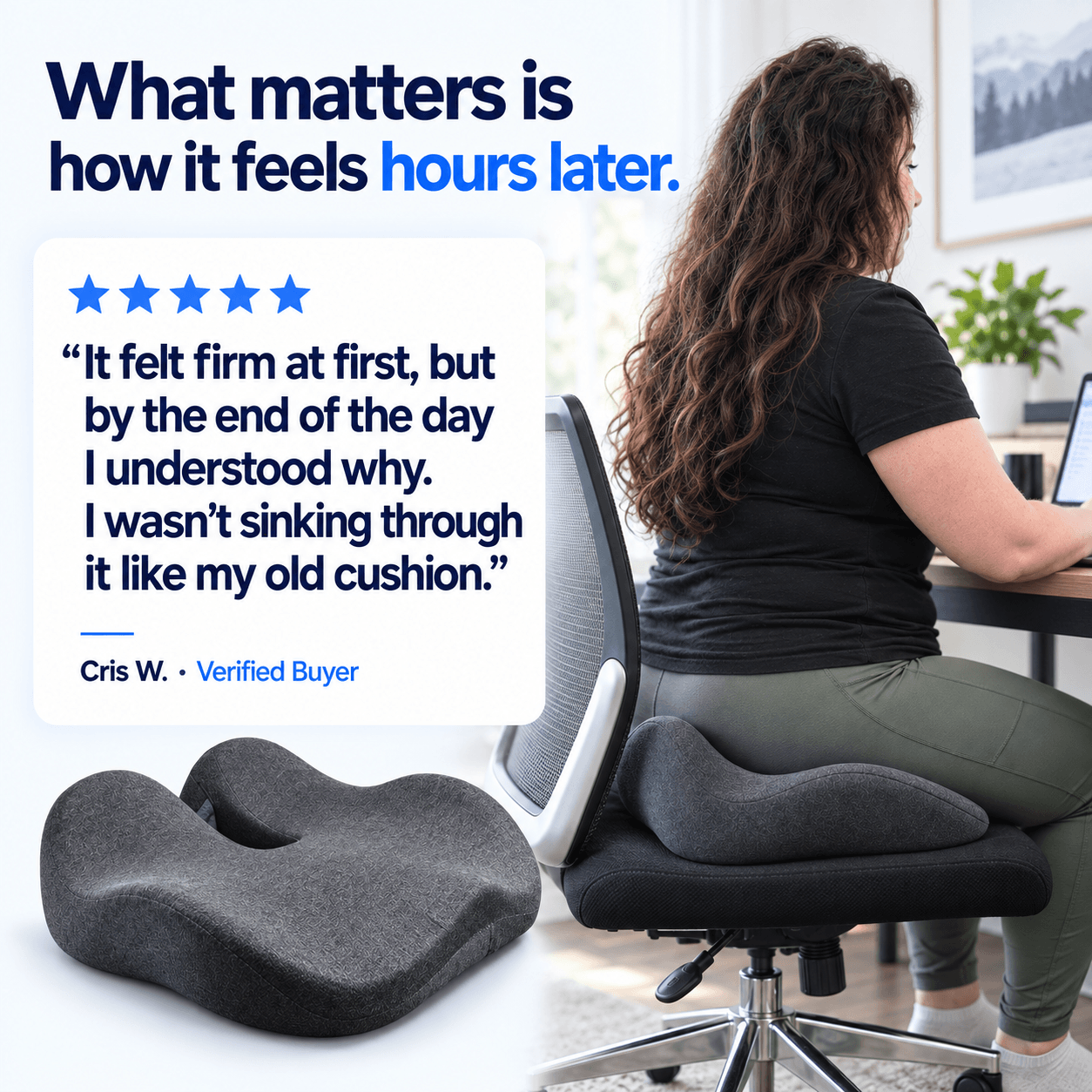 Oasis Seat Cushion customer testimonial