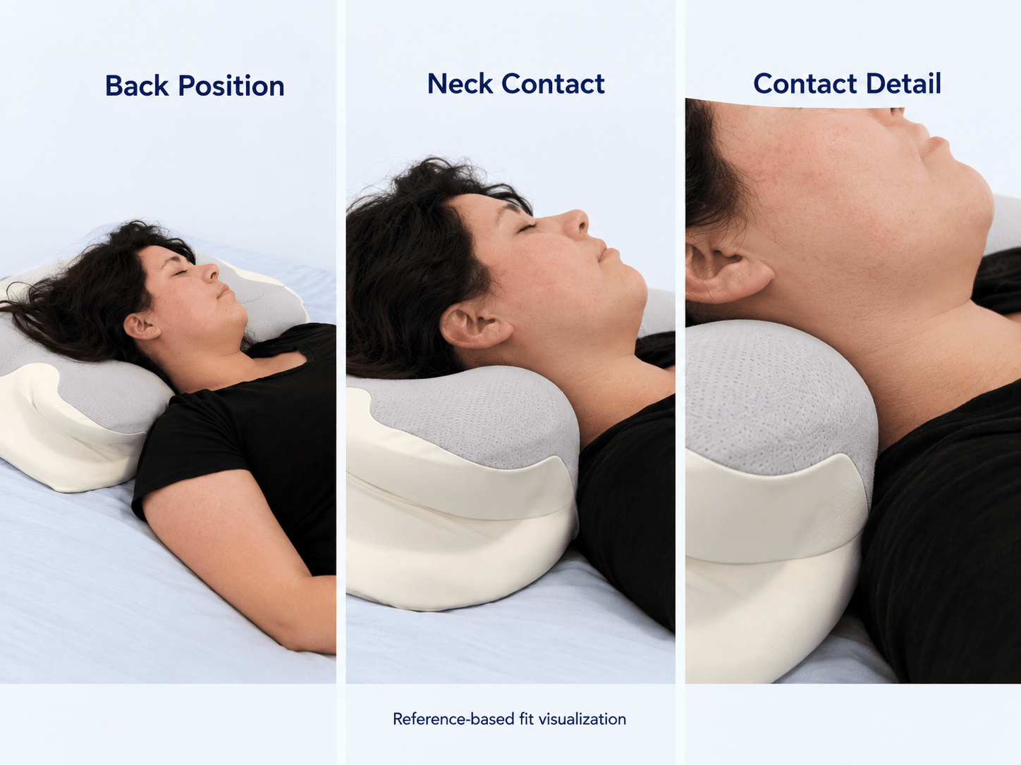 Oasis cervical pillow neck-contact demonstration