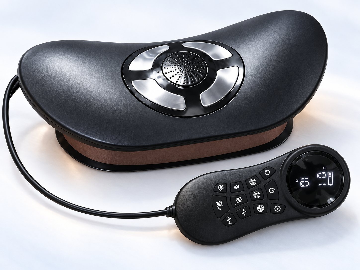 Oasis lumbar massager with its wired controller