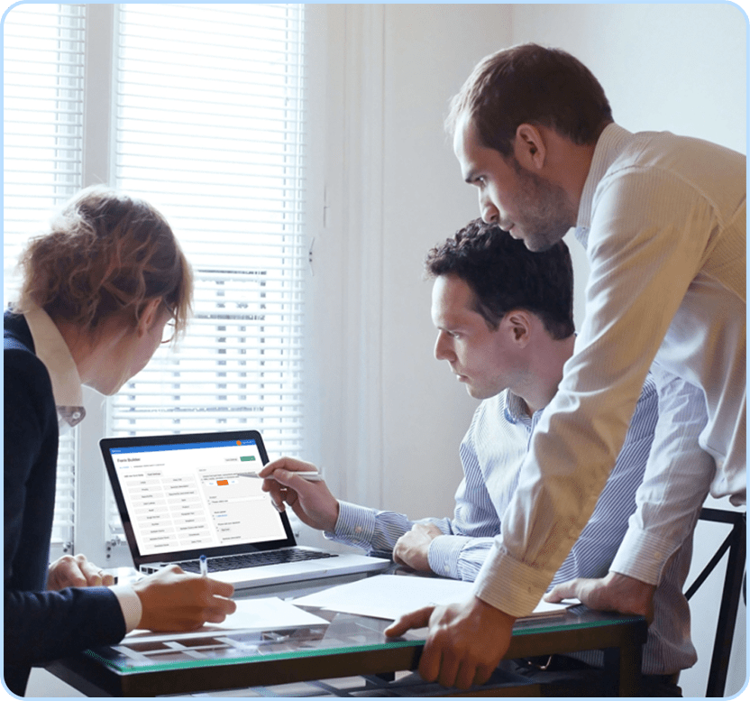 People around computer