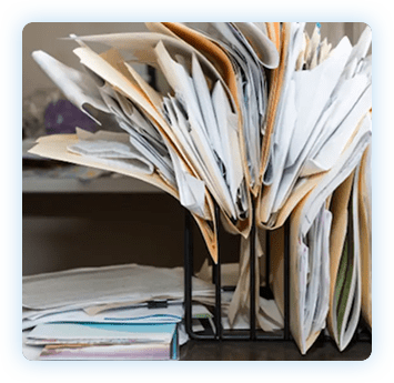 Papers on desk