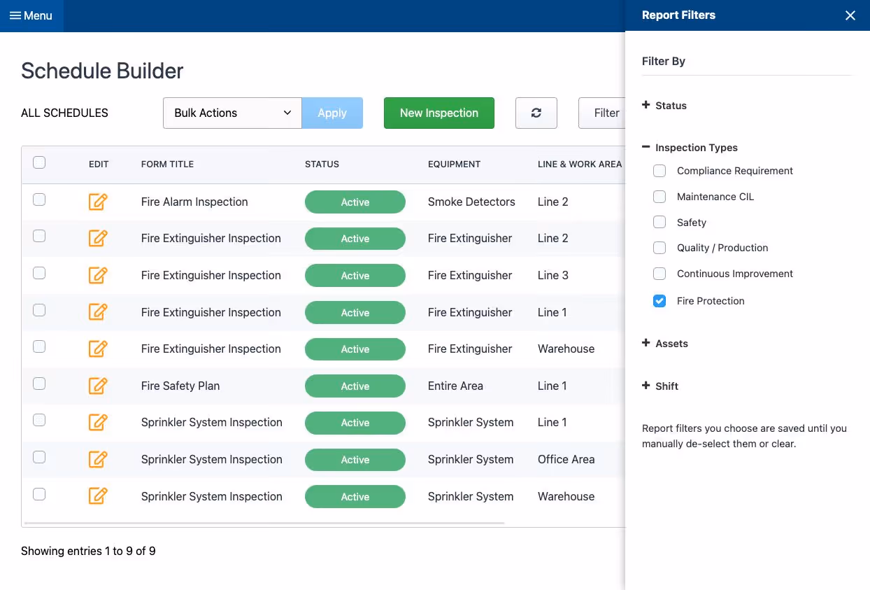 Fire-Protection-Inspection-Schedule-Builder-software