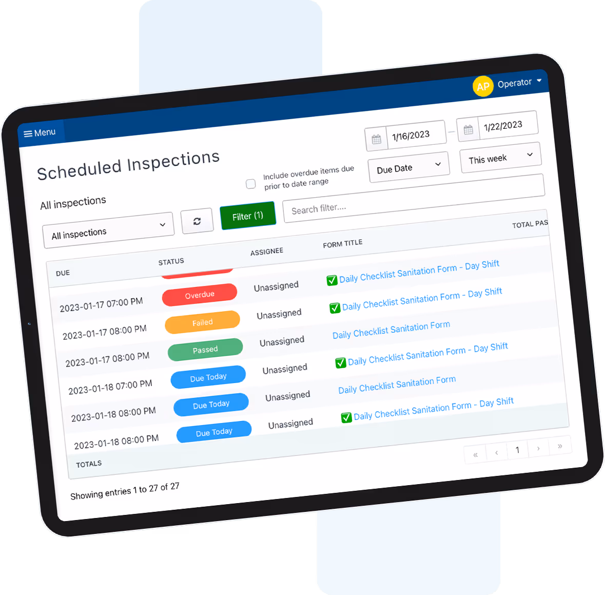 Ensure schedules are followed