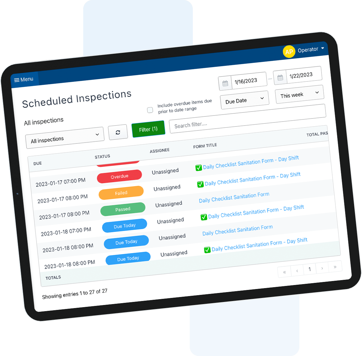 Ensure schedules are followed