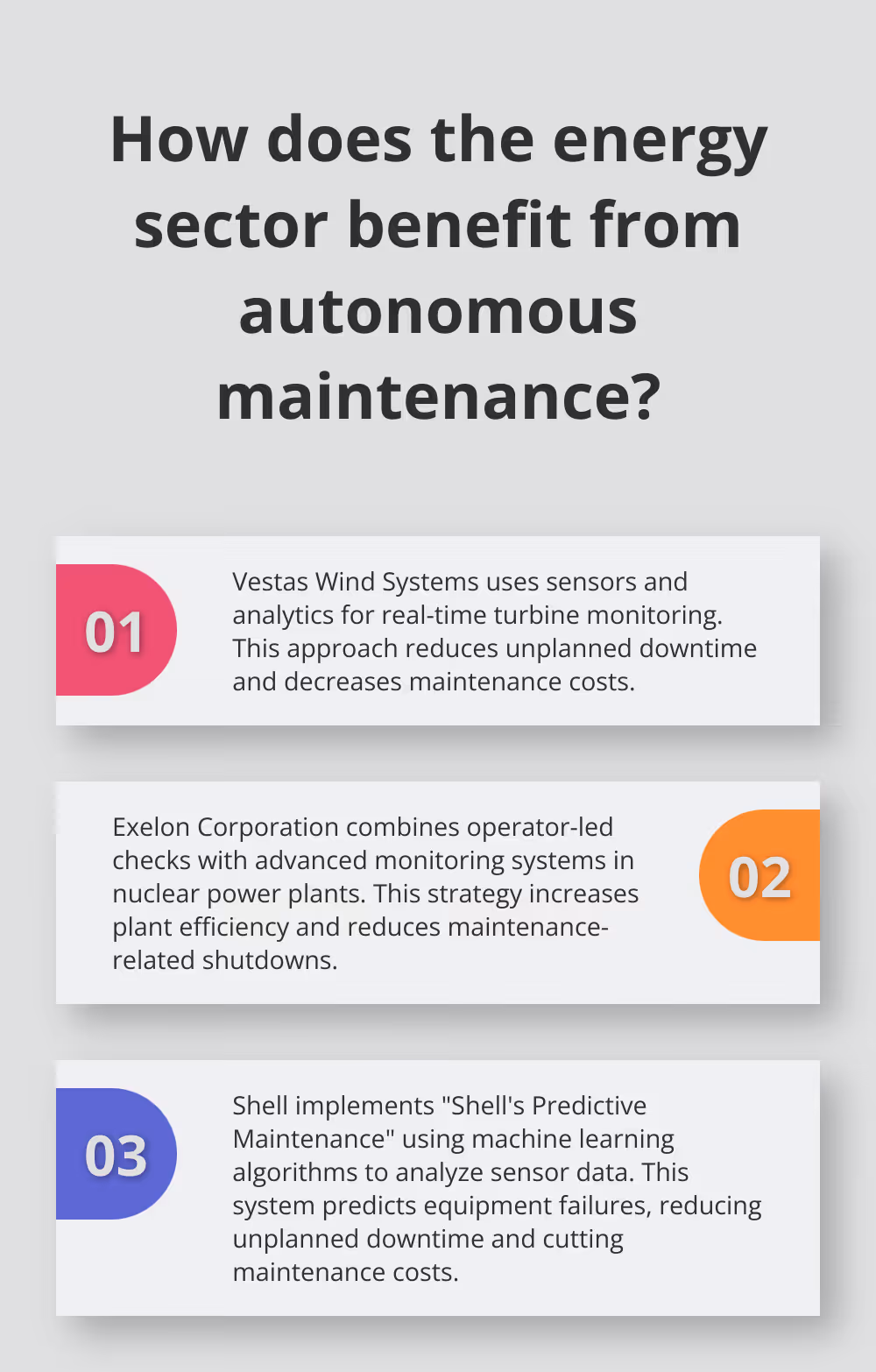 Fact - How does the energy sector benefit from autonomous maintenance?