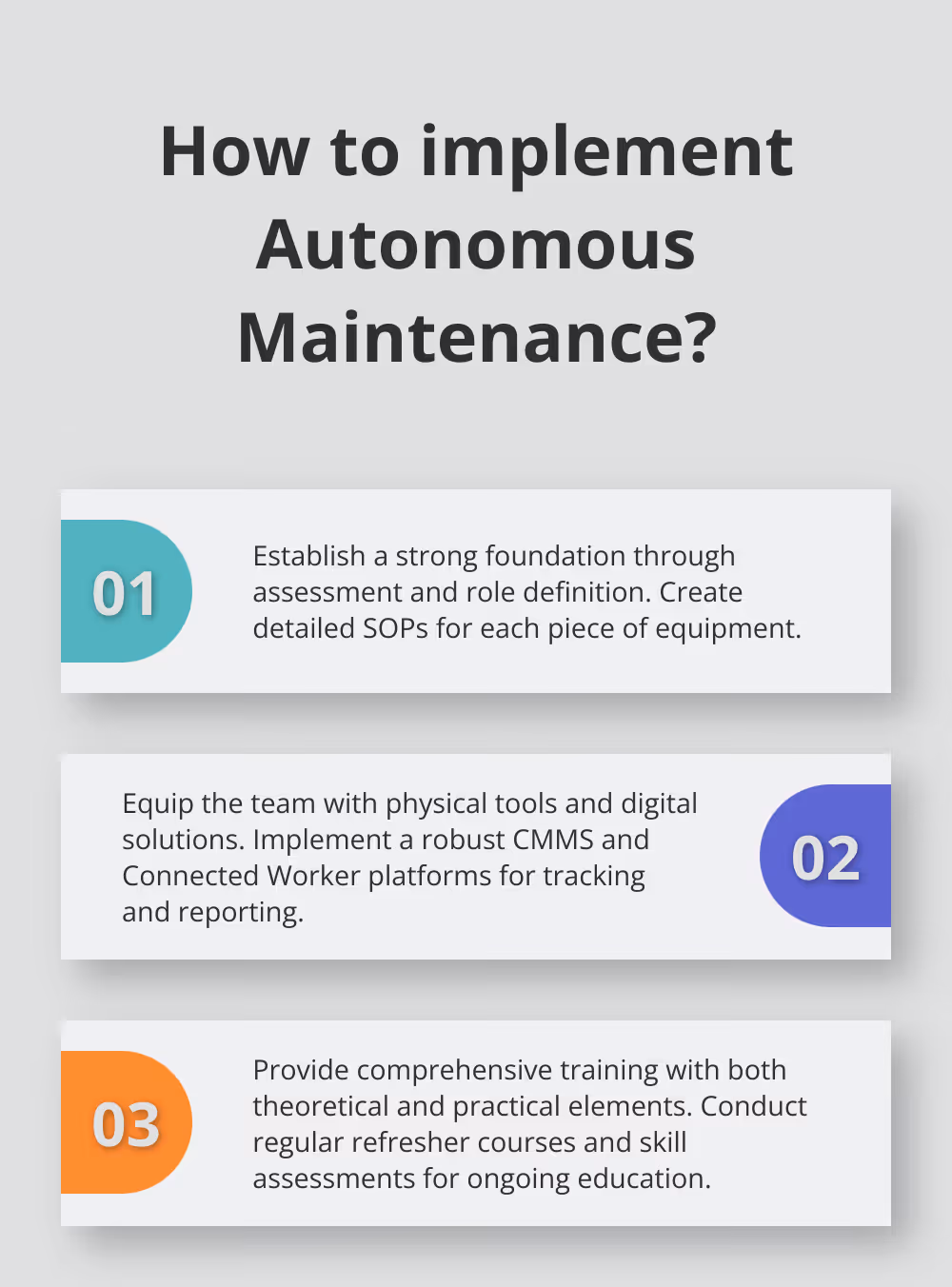 Fact - How to implement Autonomous Maintenance?