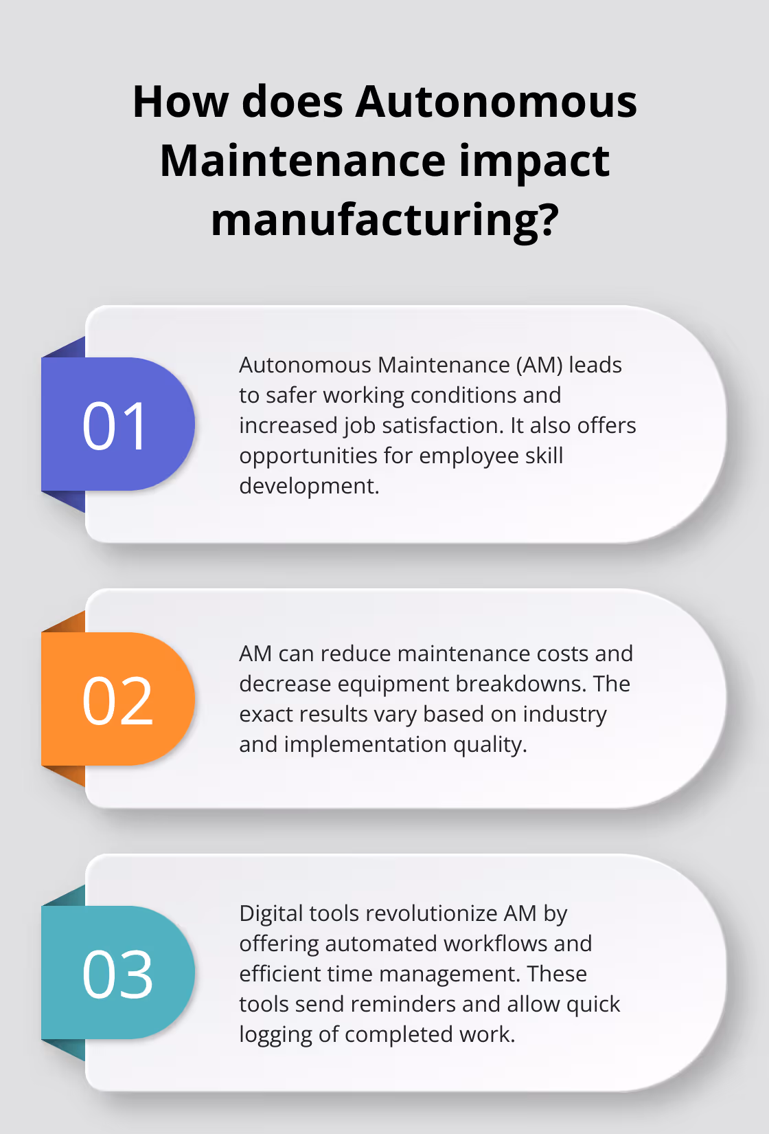 Fact - How does Autonomous Maintenance impact manufacturing?