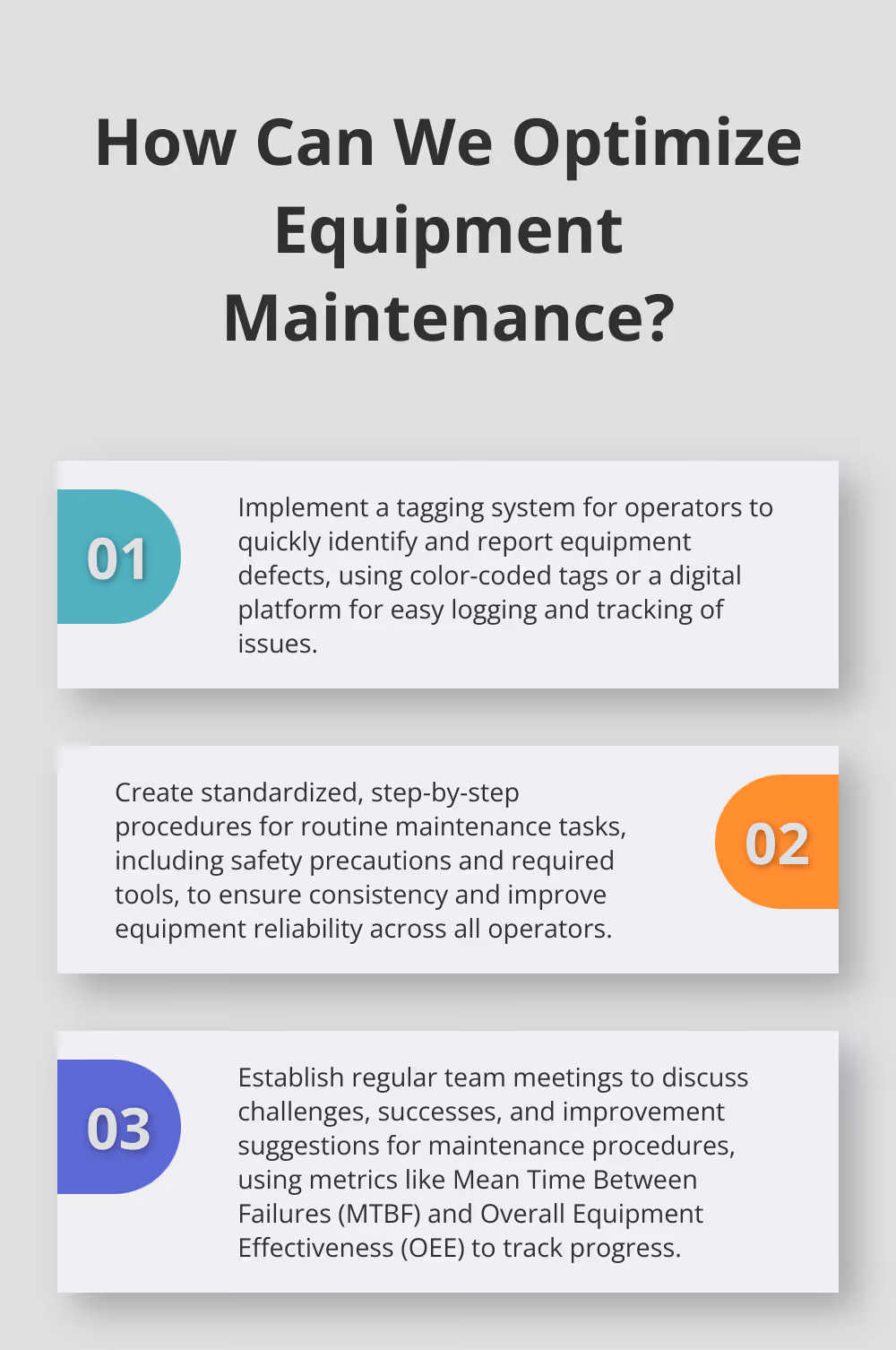 Fact - How Can We Optimize Equipment Maintenance?