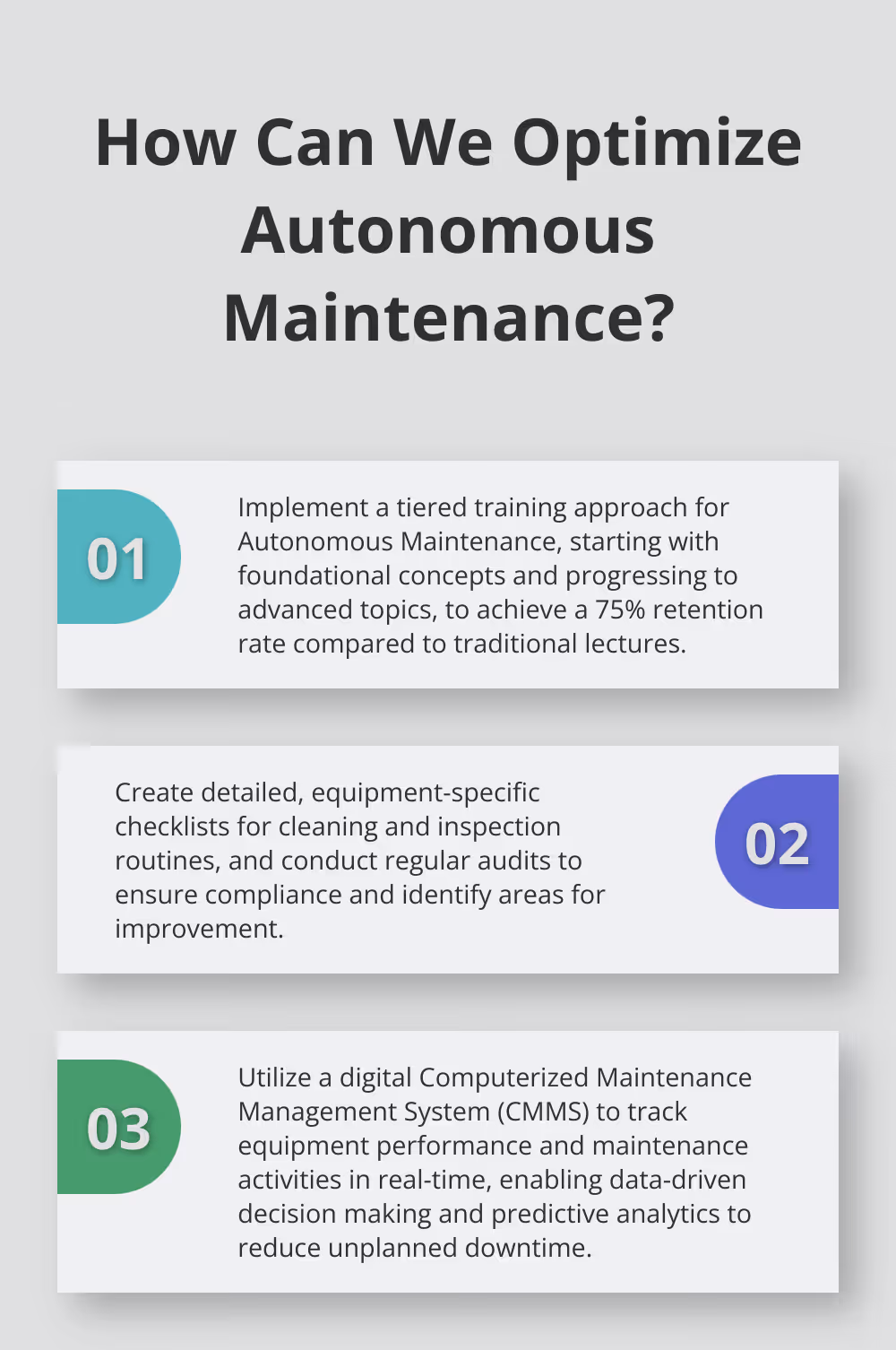 Fact - How Can We Optimize Autonomous Maintenance?