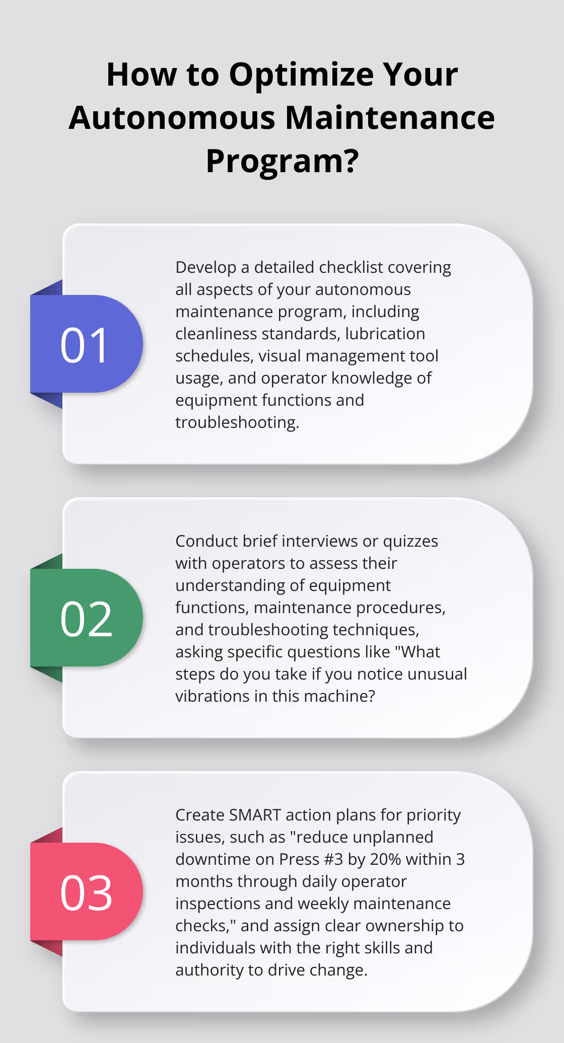 Fact - How to Optimize Your Autonomous Maintenance Program?