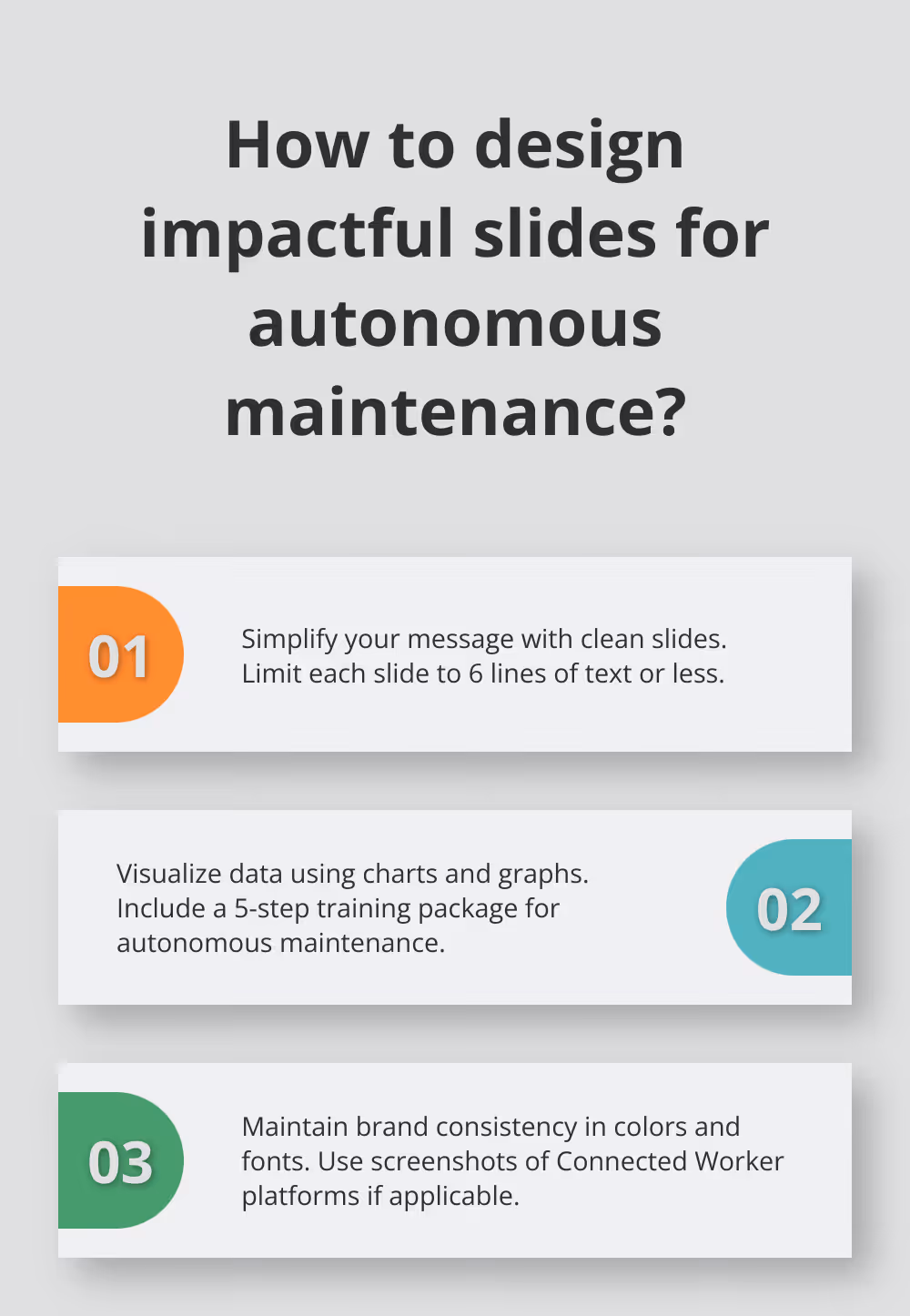 Infographic: How to design impactful slides for autonomous maintenance? - autonomous maintenance presentation