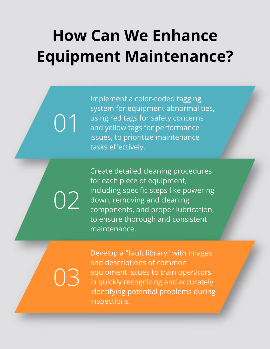 Infographic: How Can We Enhance Equipment Maintenance? - autonomous maintenance step 2