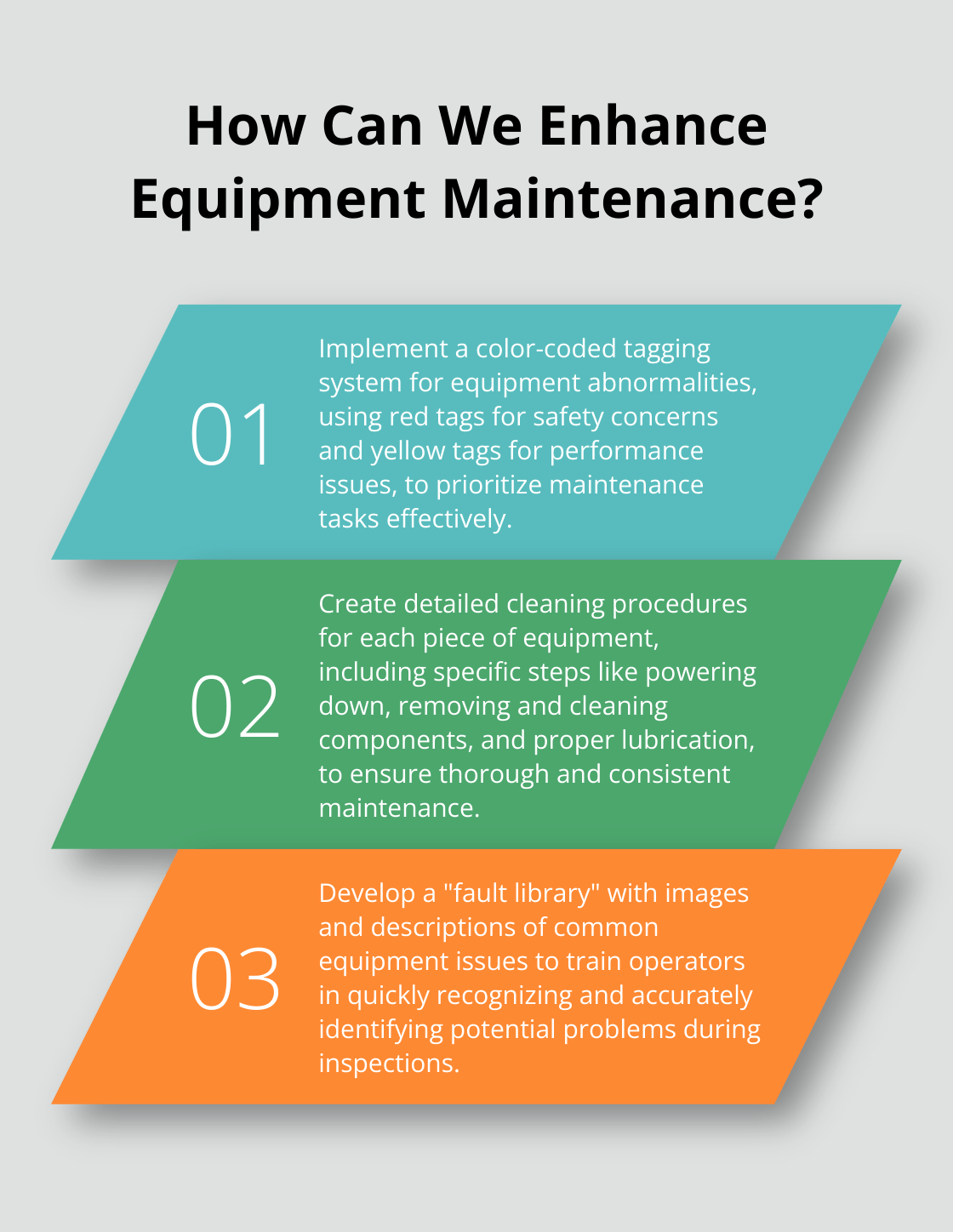 Infographic: How Can We Enhance Equipment Maintenance? - autonomous maintenance step 2