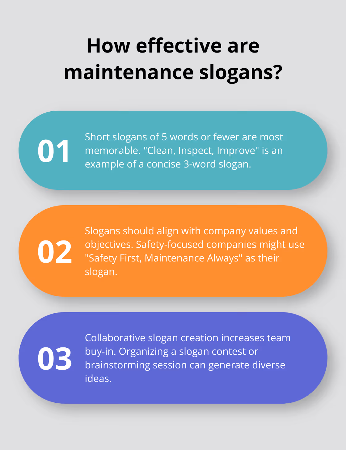 Fact - How effective are maintenance slogans?