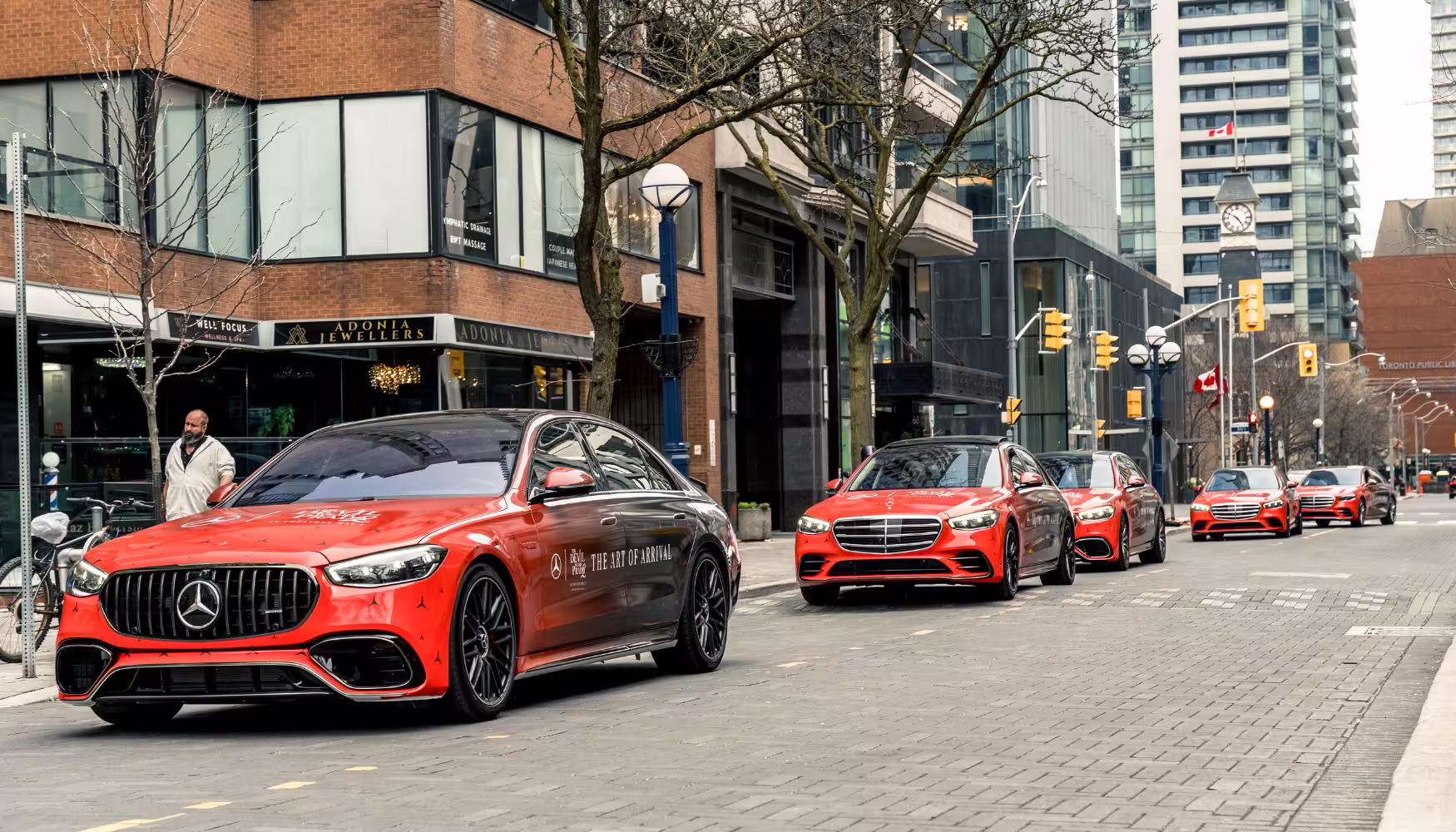 Devil Wears Prada wrapped cars SWARMing a premium street