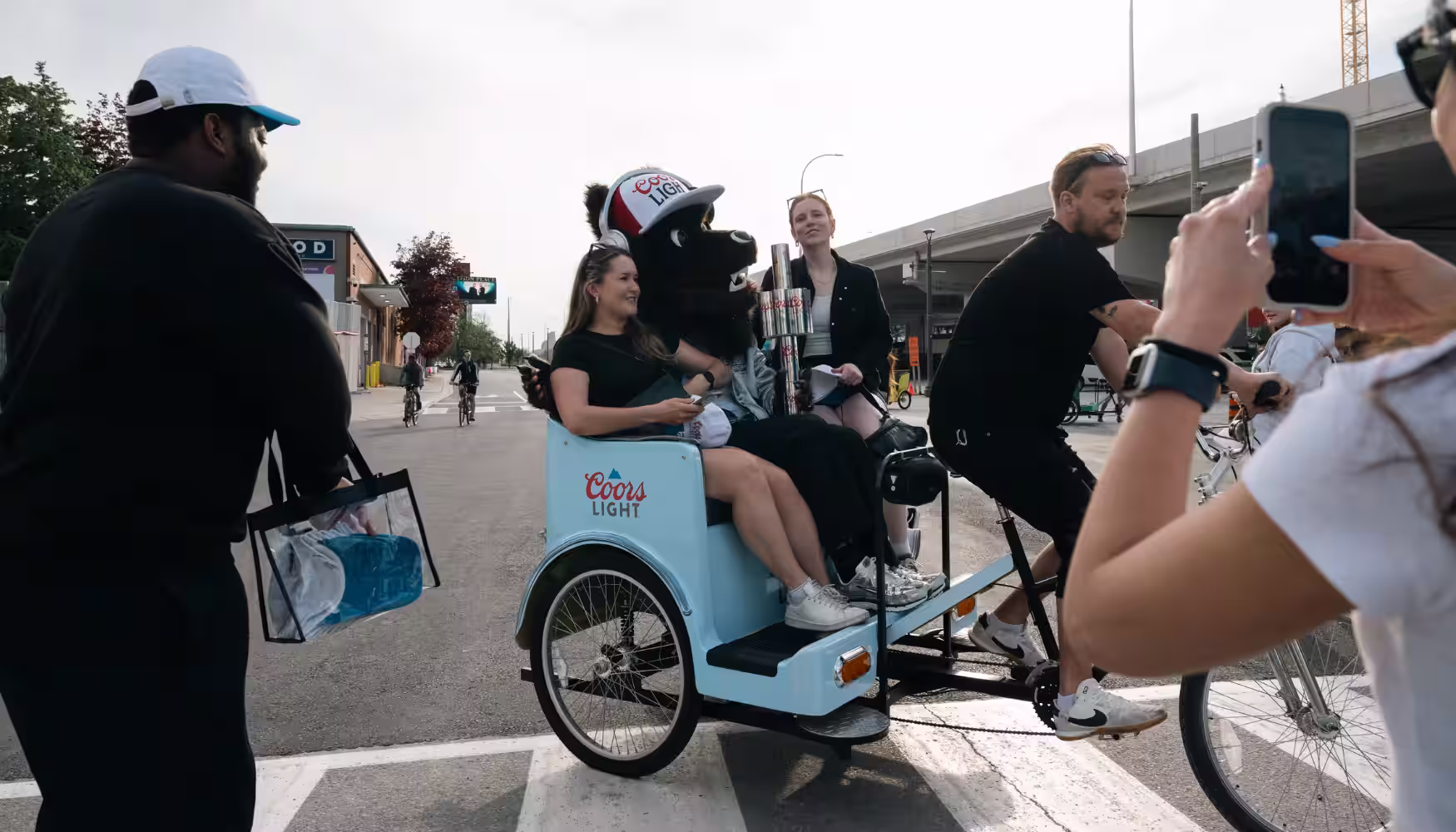 Coors Light pedicab downtown Toronto