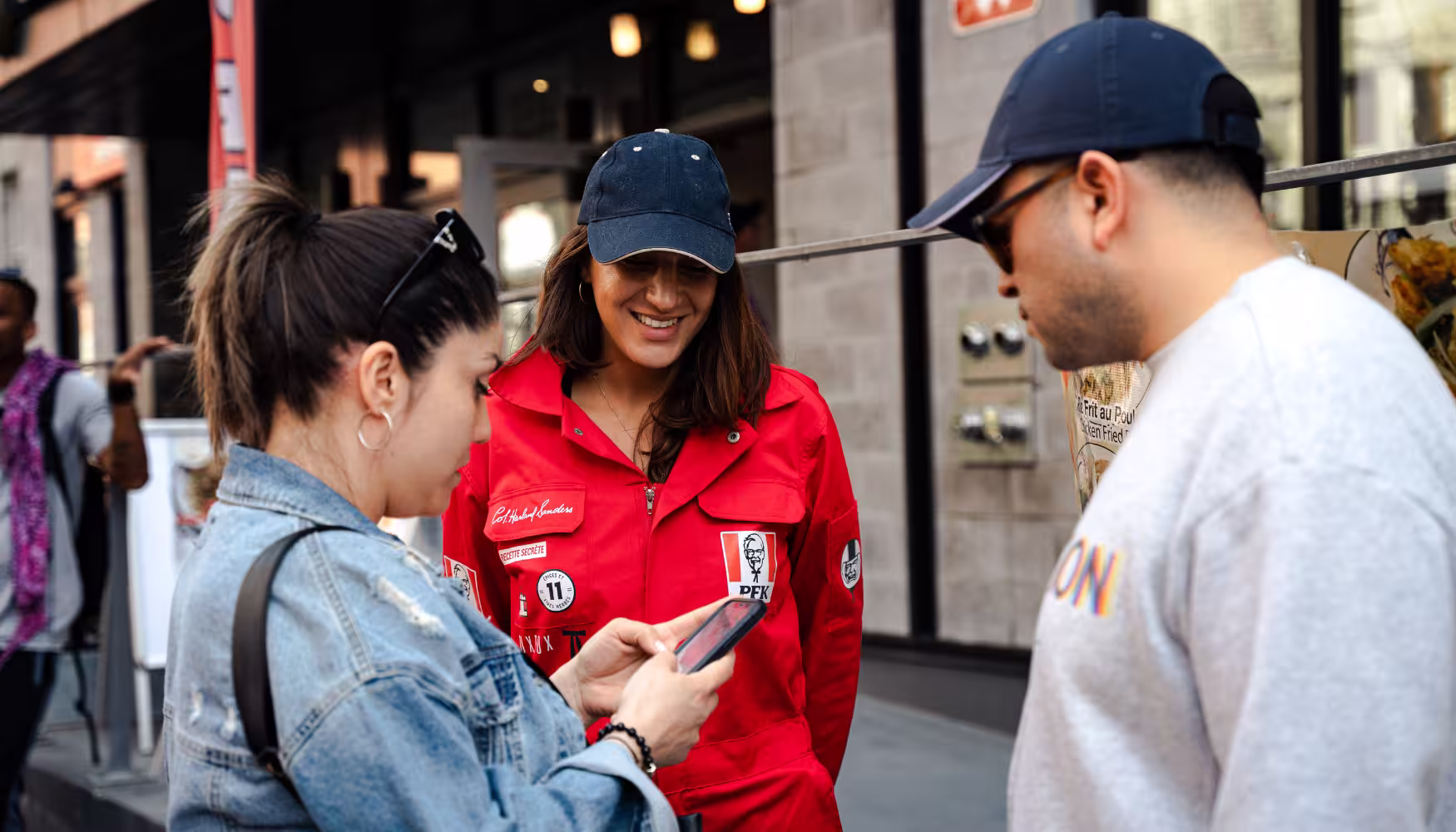 KFC brand ambassador serving a free ride
