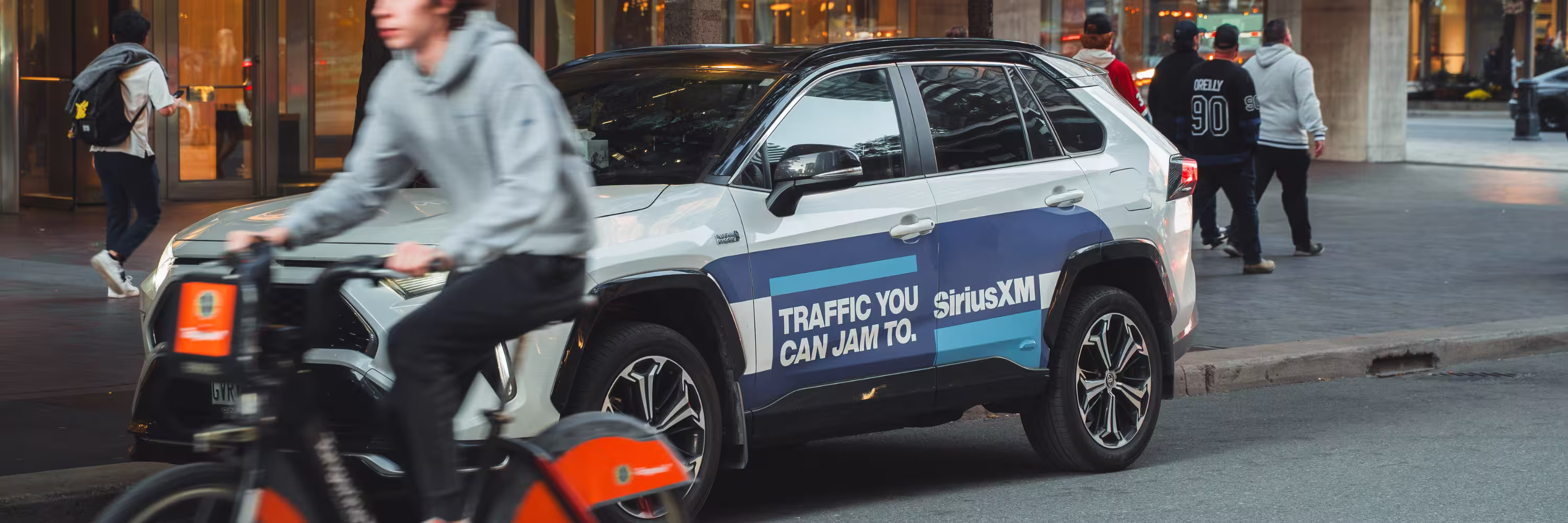 SiriusXM wrapped vehicle