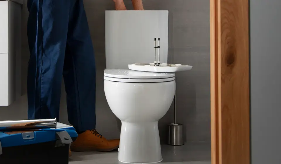 Image libre de droits, installation de sanitaires, plombier, plomberie