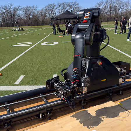 Bolt Jr+ on track on a football field