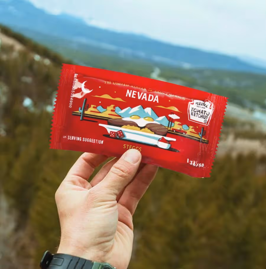 Hand holding form filled package