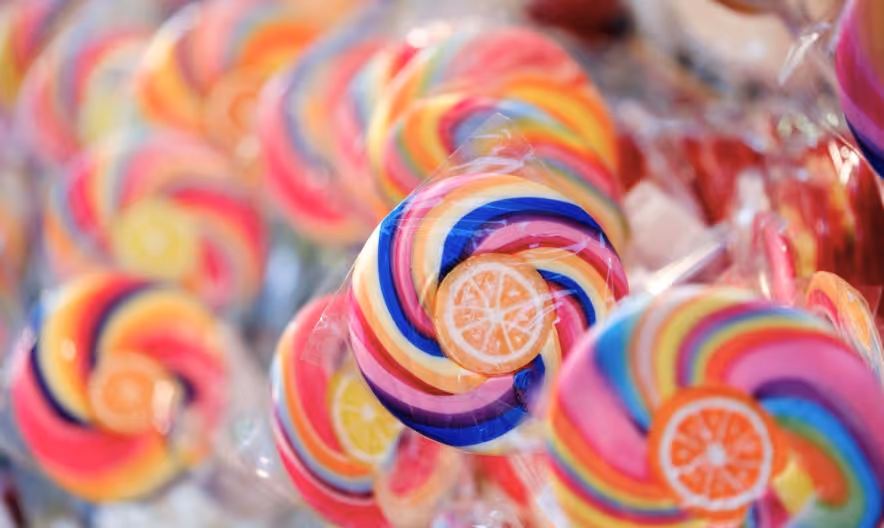 Multicolored lollipops