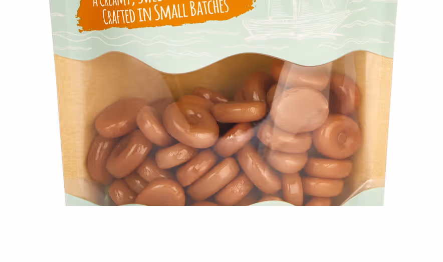 Toffees in packaging
